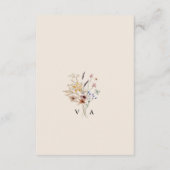 ヴィンテージボホワイルドフラワー エンクロージャーカード (裏面)