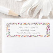 ヴィンテージボホー自転車フローラカスタム差出人住所 ラベル (インサイチュ)