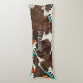 ヴィンテージボホ素朴サウスウエスタンコウィド ボディピロー (正面縦)