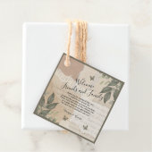 ヴィンテージボホ結婚ズ – 引き裂かれた紙&ユーカリ フェイバータグ (インサイチュ)