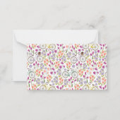 ヴィンテージボホ自転車名前をカスタムするギフト囲い ノートカード (裏面)