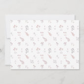 ヴィンテージボホ赤ちゃん女の子の服ベビースシャワー写真 招待状 (裏面)