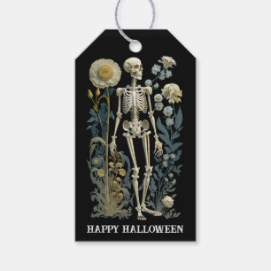 ヴィンテージボホ魔法フローラブラックスケルトンハロウィーン ギフトタグ