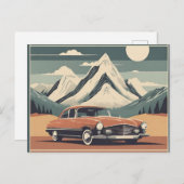 ヴィンテージボホ1950年代のダイナーレトロ車 シーズンポストカード (正面/裏面)