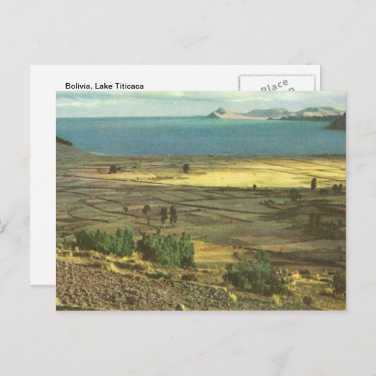 ヴィンテージボリビア、ティチカカ湖 ポストカード (正面/裏面)