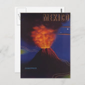ヴィンテージボルカンパリクチンメキシコ噴火 ポストカード (正面/裏面)