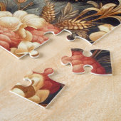 ヴィンテージボルゾイドッグイラストレーション ジグソーパズル (側面)