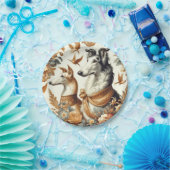 ヴィンテージボルゾイドッグイラストレーション ペーパープレート (パーティー)