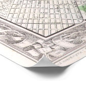 ヴィンテージボルチモアのダウンタウンの地図(1860) ポスター (角)