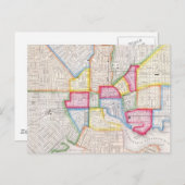 ヴィンテージボルチモアのダウンタウンの地図(1860) ポストカード (正面/裏面)