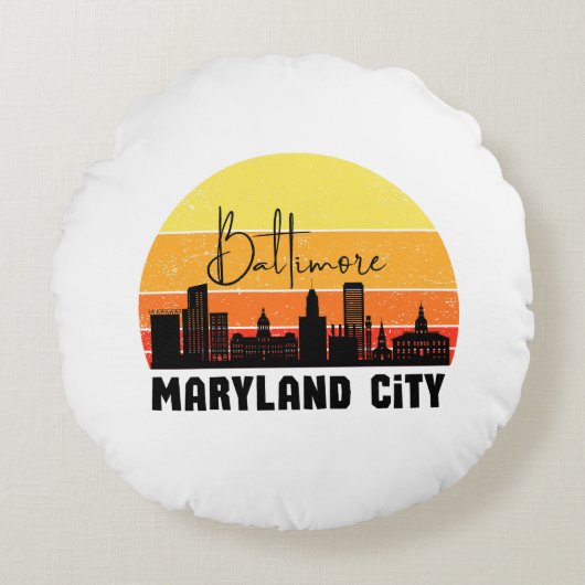 ヴィンテージボルチモア天窓 ラウンドクッション (正面)