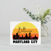 ヴィンテージボルチモア天窓 箔シーズンポストカード (立ち正面)