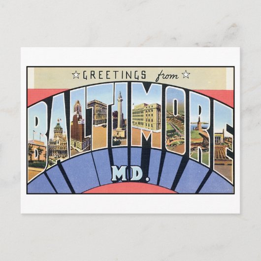 ヴィンテージボルチモア葉書 ポストカード (正面)
