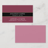 ヴィンテージボルドーカラープレミアムシルクエリートラグジュアリー 名刺 (正面/裏面)