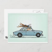 ヴィンテージボルボ122sアマゾン ポストカード (正面/裏面)