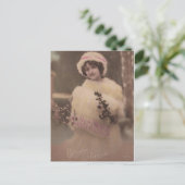 ヴィンテージボンアニー冬はがき ポストカード (スタンド正面)