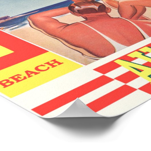 ヴィンテージボンディビーチオーストラリア旅行 ポスター (角)