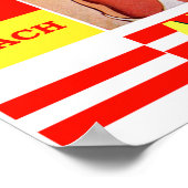 ヴィンテージボンディビーチオーストラリア旅行 ポスター (角)