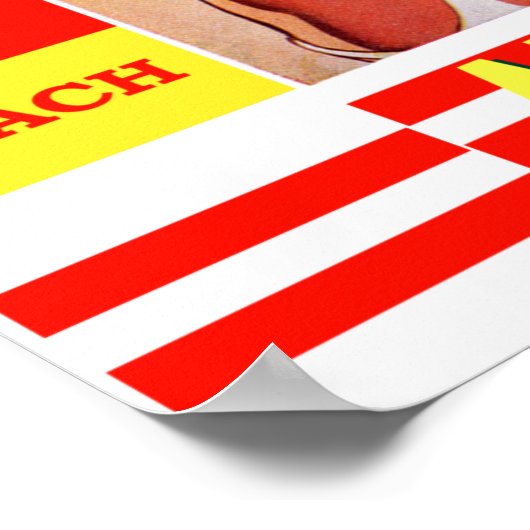 ヴィンテージボンディビーチオーストラリア旅行 ポスター (角)