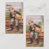 ヴィンテージボーイとニワトリ 名刺 (正面/裏面)