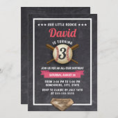 ヴィンテージボーイオールスター誕生日シャルボード 招待状 (正面/裏面)