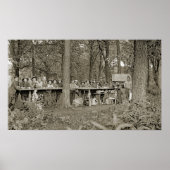 ヴィンテージボーイスカウト隊キャンプ写真1920's ポスター (正面)