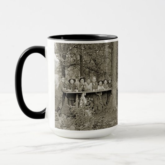 ヴィンテージボーイスカウト隊キャンプ写真1920's マグカップ (左)