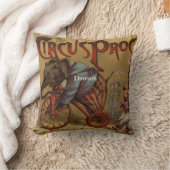 ヴィンテージボーイズルームサーカスエレファント クッション (ブランケット)