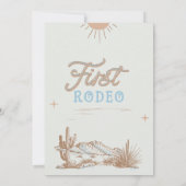 ヴィンテージボーイズロープ文字ファーストRodeo 1st誕生日 招待状 (裏面)