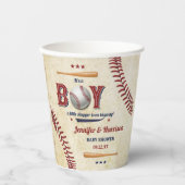 ヴィンテージボーイズ野球ベビーシャワー 紙コップ (正面)