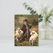 ヴィンテージボーイ狩りはがき ポストカード (スタンド正面)