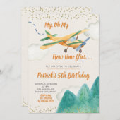 ヴィンテージボーイ誕生日パーティーの招待状 招待状 (正面/裏面)