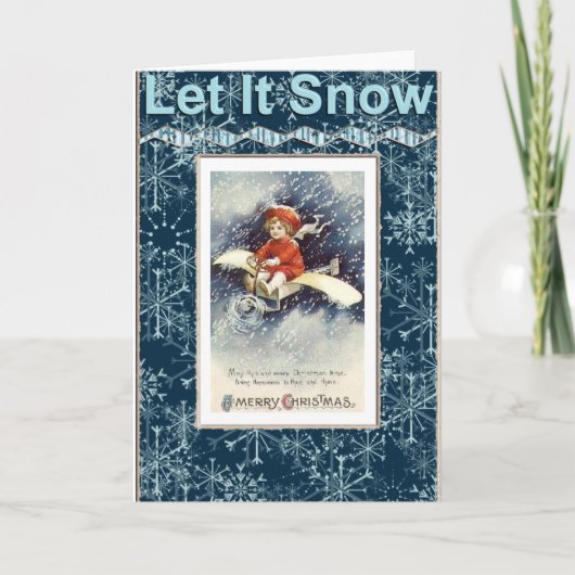 ヴィンテージボーイ/飛行機クリスマスカード シーズンカード (正面)