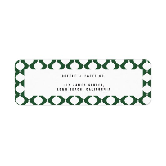 ヴィンテージボーエレガントブルレトロクリスマス ラベル (正面)