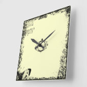 ヴィンテージボースタイルウォールクロック スクエア壁時計 (傾斜)