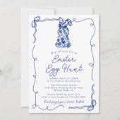 ヴィンテージボーズチノイスリーバニーイースターエッグ狩り 招待状 (正面)