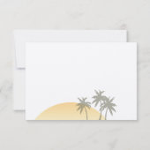 ヴィンテージボーディングパスRSVPオンクラフト紙 招待状 (裏面)