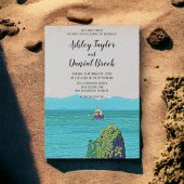 ヴィンテージボート海軍の旅行先結婚式 招待状