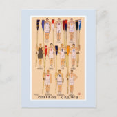 ヴィンテージボート1908大学の乗組員 ポストカード (正面)