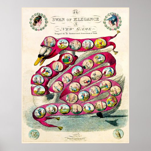 ヴィンテージボードゲーム – アートプリント ポスター (正面)