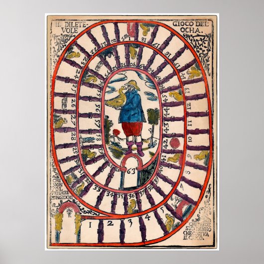 ヴィンテージボードゲーム – アートプリント ポスター (正面)