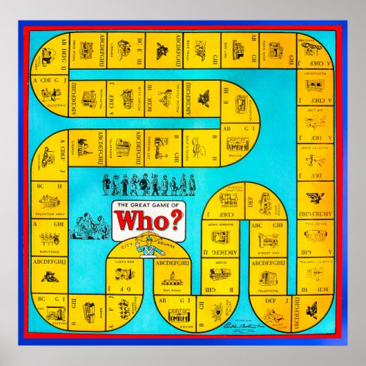 ヴィンテージボードゲーム – アートプリント ポスター (正面)