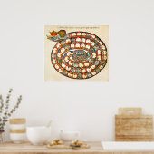 ヴィンテージボードゲーム – アートプリント ポスター (キッチン)