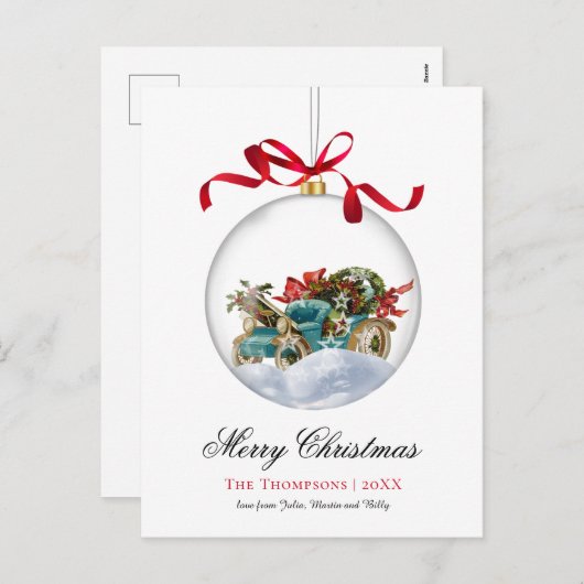 ヴィンテージボーブルカークリスマス シーズンポストカード (正面/裏面)