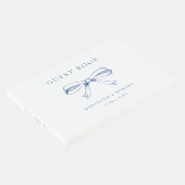 ヴィンテージボーブルー&ホワイト結婚ズ ゲストブック (コーナー)