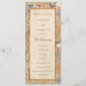 ヴィンテージボーホバタフライ庭園の結婚式プログラム プログラム (正面)