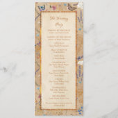 ヴィンテージボーホバタフライ庭園の結婚式プログラム プログラム (裏面)