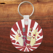 ヴィンテージボーリングをテーマ キーホルダー (正面)