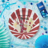 ヴィンテージボーリングをテーマ ペーパープレート (パーティー)