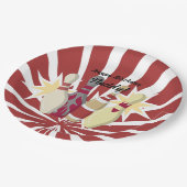 ヴィンテージボーリングをテーマ ペーパープレート (アングル)